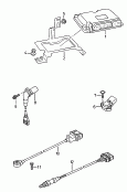 Лямбда-зонд и
БУ двигателя; Датчик детонационного сгорания; Датчик импульсов
