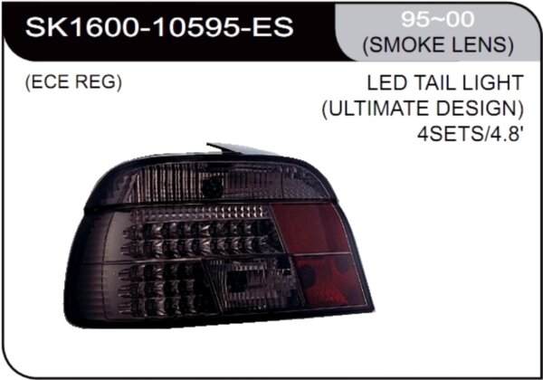 ** [LAMP BACK] 95-00   | BMW E39 КОМПЛЕКТ ЗАДНИХ ФОНАРЕЙ (светодиоды) | Кросс-Номер:SK1600-10595-ES.(SMOKE LENS),BME3996-749H-N