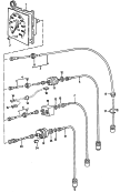Cпидометр; Приводные валы для
спидометра; Выключатель предупреждающего
указателя скорости; Датчик системы Stop-Start