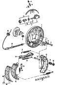 Тормозный щит; Колесный тормозной цилиндр; Колодка тормозная с накладкой; для а/м с регулятором
тормозных сил