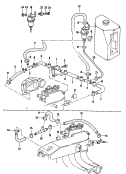 Клапан добавочного воздуха; Ограничитель разрежения; Эжекционный насос