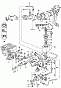 Усилитель тормозного привода; Крыльчатый насос; Pесивер; Масляный бачок с соединитель-
ными деталями, шлангами