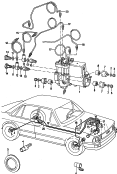 Регулятор давления торм. сист.; Pотор датчика числа оборотов; Тормозная трубка; для системы -ABS-