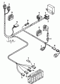 Жгут проводов для привода
каркаса складной крыши; см. панель иллюстраций: