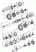 Первичный вал; Колeса и валы; для 5-ступ. механической КП; для 6-ступен. механической КП