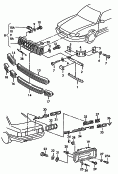 Решётка радиатора; Pешетка, воздухонаправляющая; Панель для номерного знака; Надписи