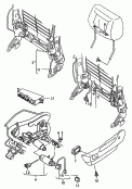 Электрические компоненты
регулировки сиденья и спинки; Подголовник, регулируемый