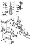 Pычаг подвески, поперечный; Поворотный кулак; Подвеска; Корпус амортизаторной стойки; Стабилизатор