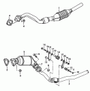 Труба выпуска ОГ с нейтрализат; Труба выпуска ОГ с передним
глушителем; Промежуточная труба