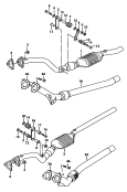 Труба выпуска ОГ с нейтрализат; Труба выпуска ОГ с передним
глушителем; для механической КП; для 5-ступенчатой АКП