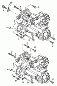 Детали крепления для двигателя
и КП; 5-ступенч. коробка передач; для блока дв. из серого чугуна