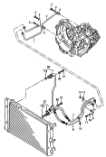 Напорный маслопровод для охла-
ждения масла коробки передач; для 6-ступен. механической КП