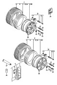 Алюминиевый диск; Колпак колеса; Радиальная шина; для шин с системой аварийного
движения PАХ