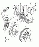 Неподвижный суппорт; Корпус суппорта; Керамический тормозной диск
(вентилируемый)