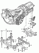 Подрамник; Детали крепления для двигателя
и КП; для 6-ступен. механической КП