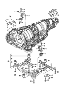Подрамник; Детали крепления для двигателя
и КП; для 6-ступенчатой АКП