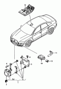 Радарный датчик; для автомобилей, оборудованн-
ных круиз-контролем и авто-
матич. регулятором дистанции