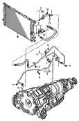Напорный маслопровод для охла-
ждения масла коробки передач; для 6-ступенчатой АКП