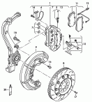 Неподвижный суппорт; Корпус суппорта; Керамический тормозной диск
(вентилируемый)
