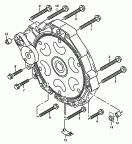 Детали крепления для двигателя
и КП; 7-ступенчатая КП DSG