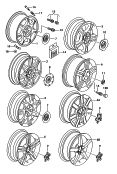 Алюминиевый диск; Колпак колеса; также см. иллюстрацию:
