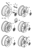 Алюминиевый диск; Колпак колеса; также см. иллюстрацию: