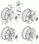 Алюминиевый диск; Колпак колеса; см. панель иллюстраций: