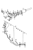 Труба выпуска ОГ с сажевым
фильтром и нейтрализатором; Управляющая магистраль с
датчиком перепада давления