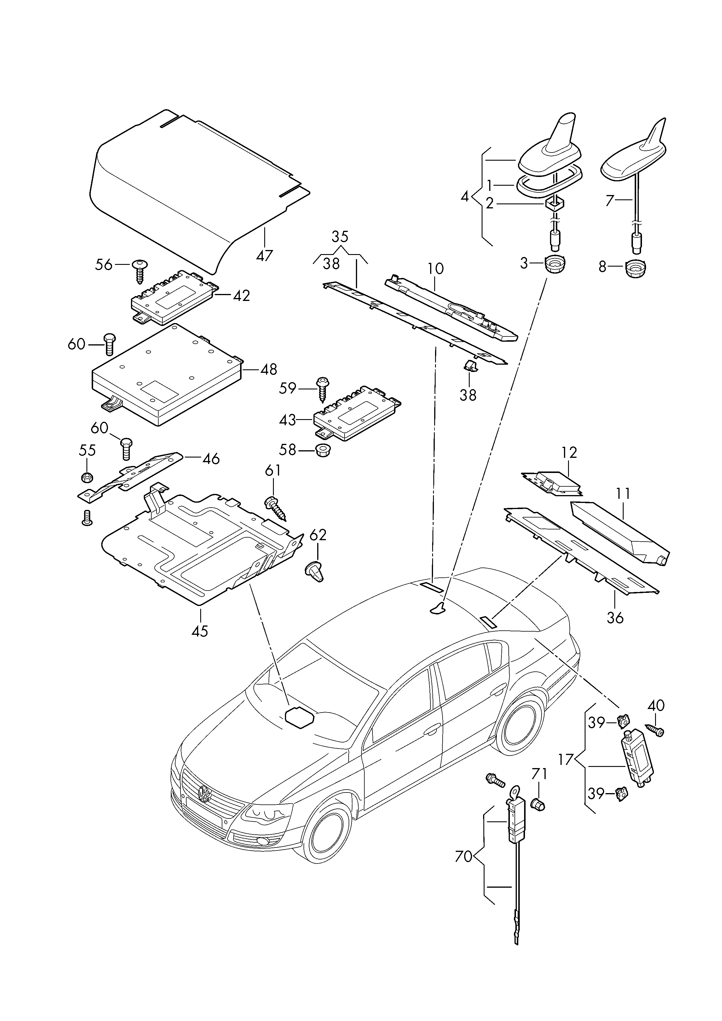 антенна, комбиниров. для крыши skoda octavia антенна, комбиниров. для крыши skoda octavia
