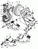 Педальный механизм привода то-
рмозного механизма и сцепления; Главный тормозной цилиндр; Усилитель тормозного привода; для а/м с реечным рулевым
механизмом