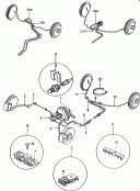 Педальный механизм привода то-
рмозного механизма и сцепления; Усилитель тормозного привода