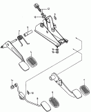 Педаль акселератора; Педальный механизм привода то-
рмозного механизма и сцепления