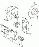 Тормозной диск (без вентиля-
ции); Корпус суппорта