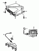 Блок управления двигателя; Лямбда-зонд; Датчик детонационного сгорания; Блок управления
электронного зажигания