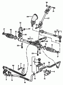 Рулевой механизм; Поперечная рулевая тяга; Масляный бачок с соединитель-
ными деталями, шлангами