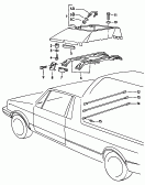 Крытый багажник на крыше; Защитные трубы для
заднего стекла