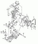 Детали крепления для
генератора; для а/м с дополнительным
гидравлическим насосом или
компрессором кондиционера