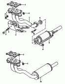 Выпускная труба; Нейтрализатор; Труба выпуска ОГ с передним
глушителем