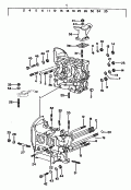 Блок цилиндров; Детали крепления для двигателя
и КП