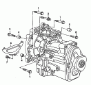 Детали крепления для двигателя
и КП; для 4-ступ. механической КП; для 5-ступ. механической КП