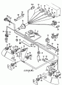 Жгут проводов слева спереди; Исполнение для такси; ***  Cм. схему электрообор.**; Корпус плоского разъема