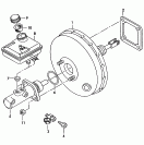 Усилитель тормозного привода; Главный тормозной цилиндр; Бачок, компенсационный