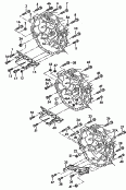 Детали крепления для двигателя
и КП; 5- и 6-ступенчатая КП; для полного привода