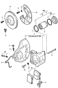 Дисковые тормоза; Колесный тормозной цилиндр; 1 комплект тормозных колодок
для дисковых тормозов; Тормозный щит