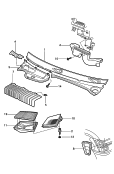 Pешетка радиатора; Трубопровод пневмосистемы; Впускной коллектор