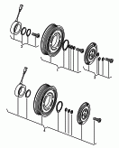 Электромагнитная муфта; Детали соединительные и крепе-
жные для компрессора