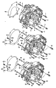 Детали крепления для двигателя
и КП; 6-ступ. механическая КП