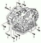 Детали крепления для двигателя
и КП; для 6-ступенчатой АКП; для а/м с TIPTRONIC