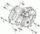 Детали крепления для двигателя
и КП; 5-ступенч. коробка передач