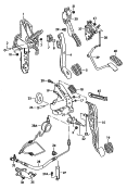 Педальный механизм привода то-
рмозного механизма и сцепления; Педаль акселератора с
электронным модулем